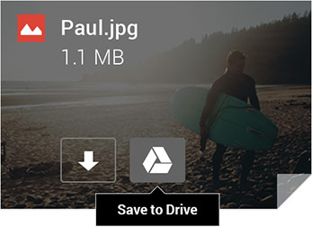 Gmail photo attachment being saved to Drive with one click